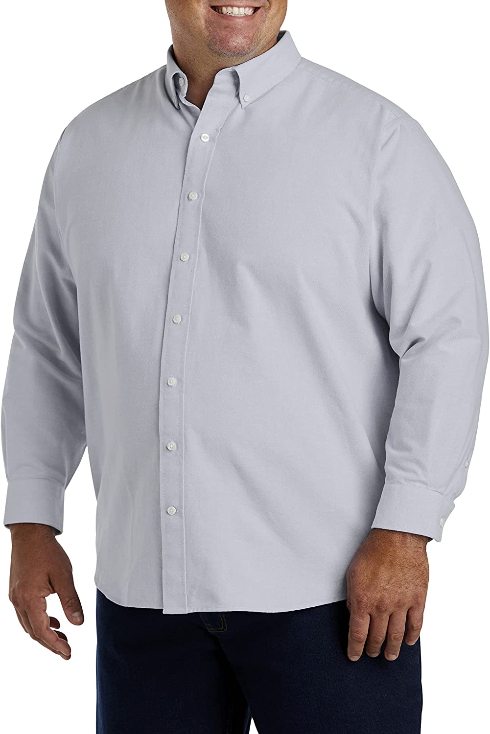 DXL Big & Tall Essentials Men's Oxford Sport Shirt | Long-Sleeve Button Down Shirt - Image 3